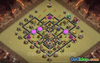 Top Anti 2 Stars TH8 War Base Link for 2025 - Clash of Clans #26718