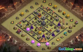 Top Anti 2 Stars TH9 War Base Copy for 2025 - Clash of Clans #19623