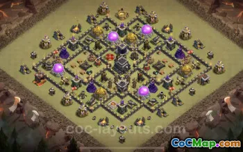 Top Anti 2 Stars TH9 War Base Link - Clash of Clans 2023 #19436
