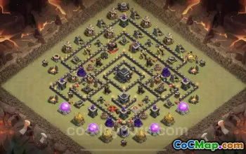 Top Anti 2 Stars TH9 War Base & Links - Clash of Clans 2023 #19531