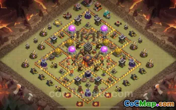 Top Anti 2 Stars War Base TH10 - Clash of Clans 2025 #19733