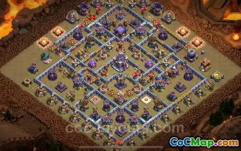 Top Anti 2 Stars War Base TH15 for Legend League – COC #21965