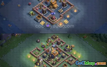Top Anti 3 Star BH7 Base Designs for Clash of Clans #23008