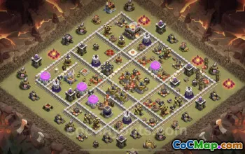 Top Anti 3 Star TH11 War Base - Hybrid Layout & Link #25419