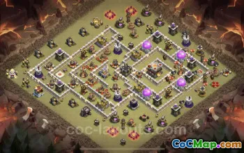 Top Anti 3 Star TH11 War Base with Link - Clash of Clans #25418