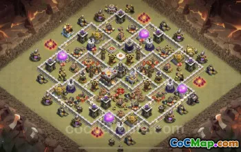 Top Anti 3 Star TH11 War Base with Link - Clash of Clans #25424