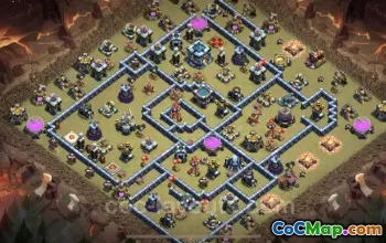 Top Anti 3 Star TH13 Base Link - Clash of Clans Defense #25865
