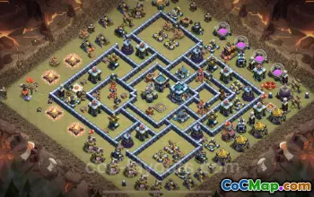 Top Anti 3 Star TH13 War Base - Clash of Clans #25834