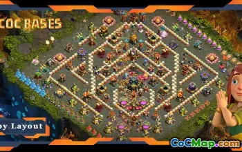 Top Anti 3 Star TH17 Base with Anti-Air Layout - COC #21288