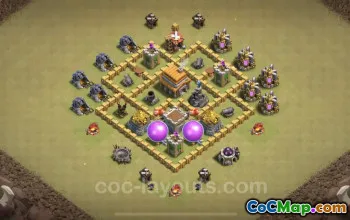 Top Anti 3-Star TH5 Base - Best Town Hall Level 5 Layout #18255