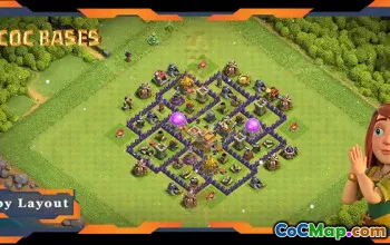 Top Anti 3 Star TH7 Base with Defense & Anti Air #57733