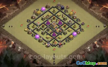 Top Anti 3-Star TH8 War Base - Clash of Clans Copy Link #19207