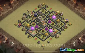 Top Anti 3 Star TH8 War Base Link - Clash of Clans #24360