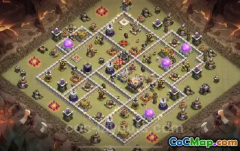 Top Anti 3-Star War Base TH11 - Clash of Clans Template #20306