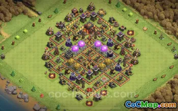 Top Anti 3 Stars TH10 Base - Best Defense Layout & Link #25062