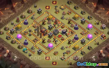 Top Anti 3 Stars TH10 War Base Copy - Clash of Clans #24920