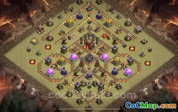 Top Anti 3 Stars TH10 War Base Link - Clash of Clans #19881