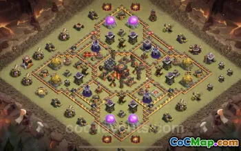Top Anti 3 Stars TH10 War Base Link - Clash of Clans #24933