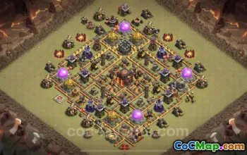 Top Anti 3 Stars TH10 War Base Link - Clash of Clans #25052