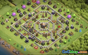 Top Anti 3 Stars TH11 Base - Clash of Clans Defense #25390