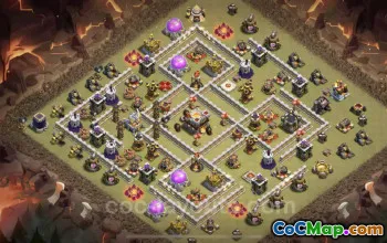 Top Anti 3 Stars TH11 War Base - Best Defense & Link #25305