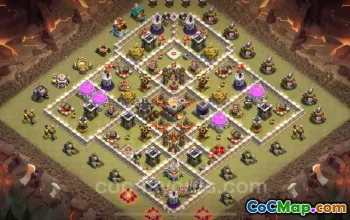 Top Anti 3 Stars TH11 War Base Link 2024 - Clash of Clans #20156