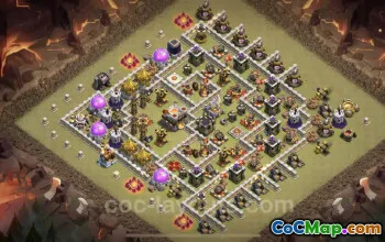 Top Anti 3 Stars TH11 War Base with Link - Clash of Clans #25306