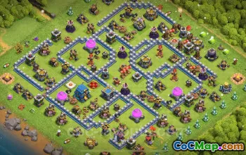 Top Anti 3 Stars TH12 Base - Clash of Clans Defense #20611