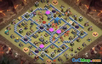 Top Anti 3 Stars TH12 War Base - Clash of Clans #20649