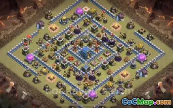 Top Anti 3 Stars TH12 War Base Copy for Clash of Clans #25488