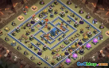 Top Anti 3 Stars TH12 War Base Copy for Clash of Clans #25627
