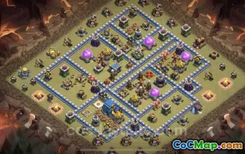 Top Anti 3 Stars TH12 War Base with Link - Clash of Clans #25504