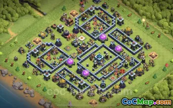 Top Anti 3 Stars TH13 Base - Best Town Hall 13 Defense #25787