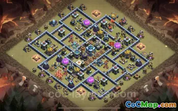 Top Anti 3 Stars TH13 Base for CWL - Clash of Clans #21197