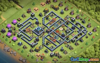 Top Anti 3 Stars TH13 Base Link - Clash of Clans Defense #25830