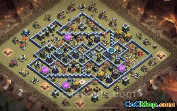 Top Anti 3 Stars TH13 War Base - Best Defense & Link #25966