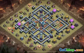 Top Anti 3 Stars TH13 War Base - Clash of Clans 2023 #25704