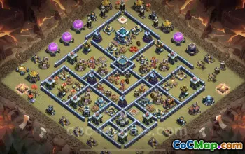 Top Anti 3 Stars TH13 War Base - Clash of Clans #25847
