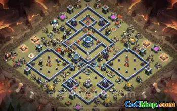 Top Anti 3 Stars TH13 War Base - Clash of Clans #25928