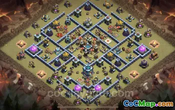 Top Anti 3 Stars TH13 War Base | Clash of Clans Defense #25956