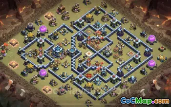 Top Anti 3 Stars TH13 War Base - Clash of Clans Link #21174