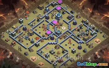 Top Anti 3 Stars TH13 War Base - Clash of Clans Link #25720