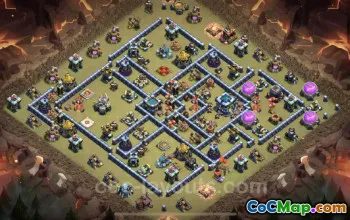 Top Anti 3 Stars TH13 War Base | Clash of Clans Links #25900