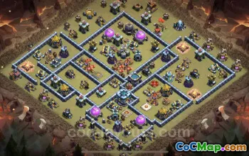 Top Anti 3 Stars TH13 War Base - Hybrid & Link for COC #25711