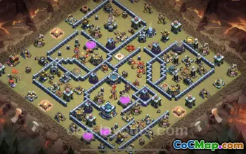 Top Anti 3 Stars TH13 War Base with Link - Clash of Clans #25721