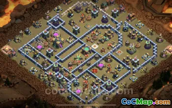 Top Anti 3 Stars TH14 CWL Base with Link - Clash of Clans #21791