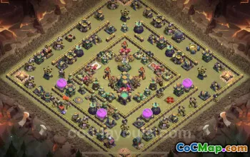 Top Anti 3 Stars TH14 War Base – Best Defense Copy #26099
