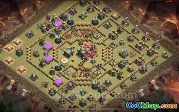 Top Anti 3 Stars TH14 War Base with Link - Clash of Clans #26016