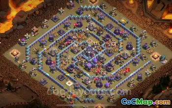 Top Anti 3 Stars TH15 War Base Link - Clash of Clans Hybrid #22033