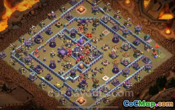 Top Anti 3 Stars TH15 War Base with Link - Clash of Clans #22157